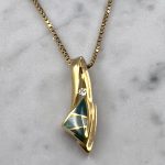 Halsband 18k guld med briljant 7,9g