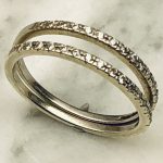 RINGAR 2st, 14k vitguld, 2,3g
