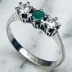 Vintage RING, 18k vitguld, 1,9g