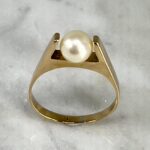 RING, 14k guld med pärla