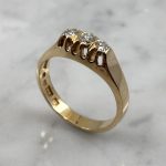 Vintage RING 18k guld med briljanter