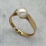 Vintage RING 18k guld med pärla