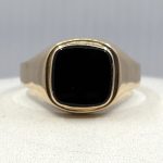 Vintage RING 18k guld med onyx