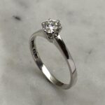 Vintage RING 18k vitguld 0,50ct
